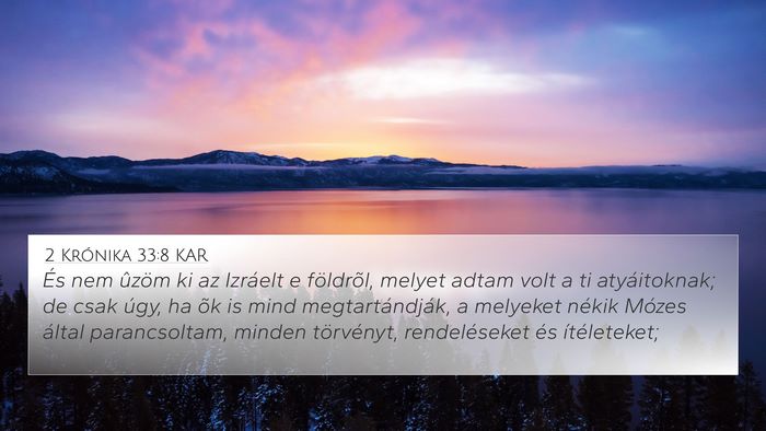 2 Krónika 33:8 KAR Bible Verse Image