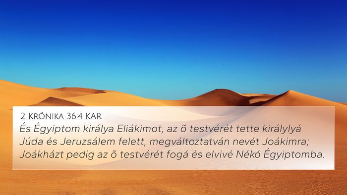 2 Krónika 36:4 KAR Bible Verse Image