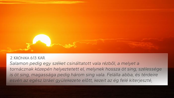 2 Krónika 6:13 KAR Bible Verse Image