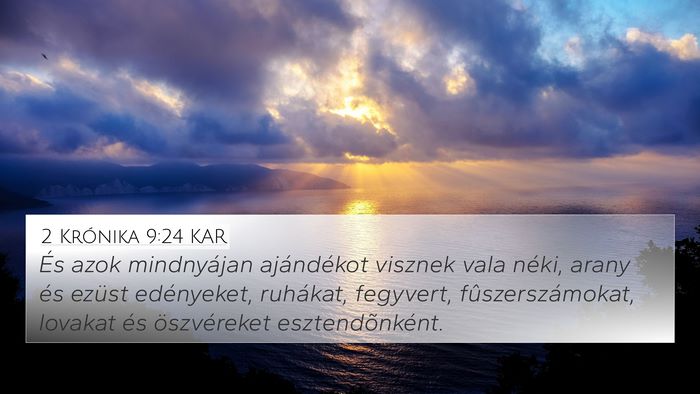 2 Krónika 9:24 KAR Bible Verse Image