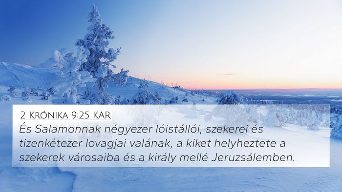 2 Krónika 9:25 KAR Bible Verse Image