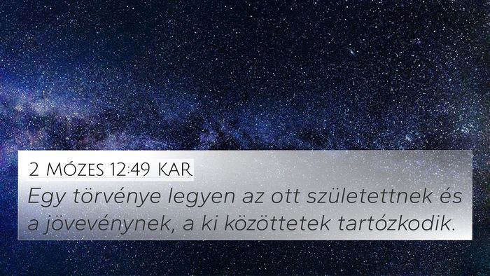2 Mózes 12:49 KAR Bible Verse Image