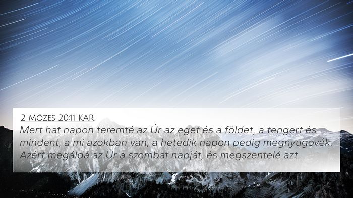 2 Mózes 20:11 KAR Bible Verse Image