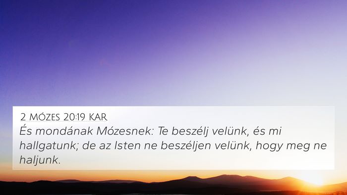 2 Mózes 20:19 KAR Bible Verse Image