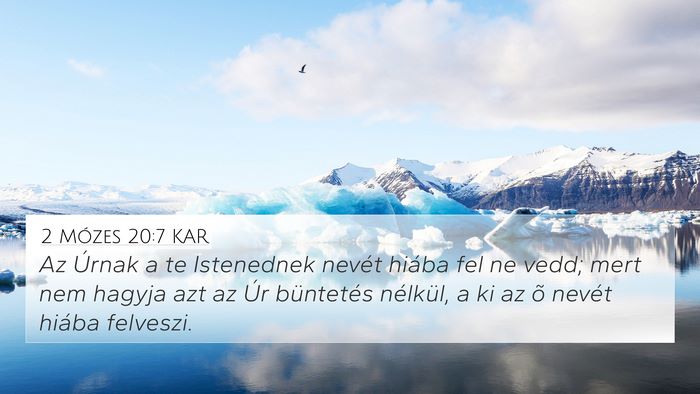 2 Mózes 20:7 KAR Bible Verse Image
