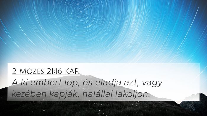 2 Mózes 21:16 KAR Bible Verse Image