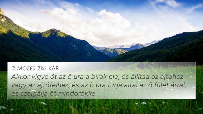 2 Mózes 21:6 KAR Bible Verse Image