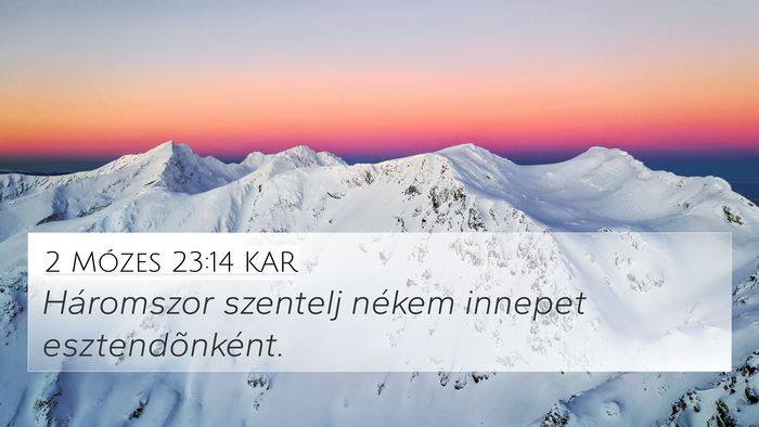 2 Mózes 23:14 KAR Bible Verse Image