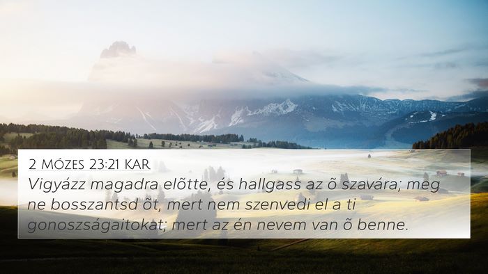 2 Mózes 23:21 KAR Bible Verse Image