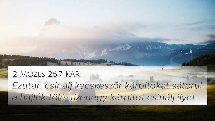 2 Mózes 26:7 KAR Bible Verse Image