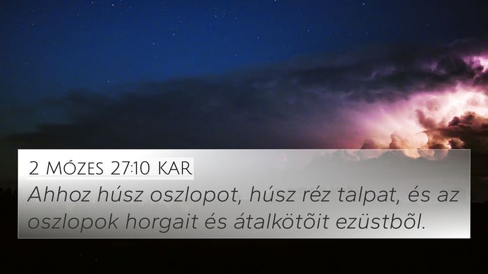 2 Mózes 27:10 KAR Bible Verse Image