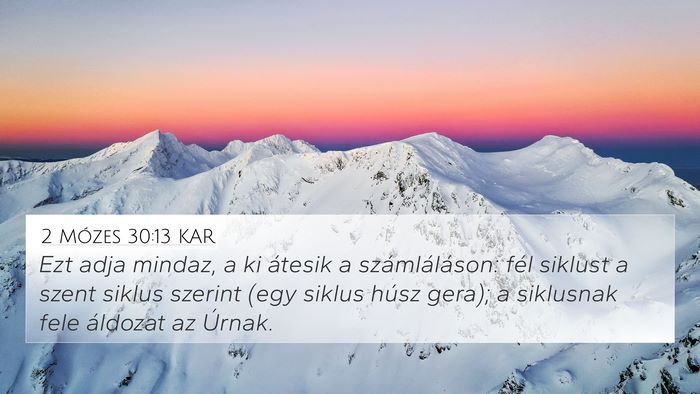 2 Mózes 30:13 KAR Bible Verse Image