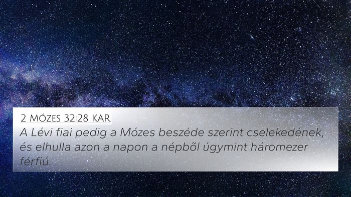 2 Mózes 32:28 KAR Bible Verse Image