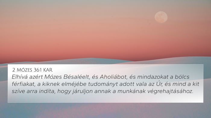 2 Mózes 36:1 KAR Bible Verse Image