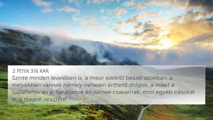 2 Péter 3:16 KAR Bible Verse Image