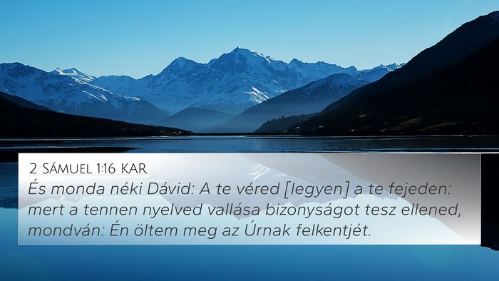 2 Sámuel 1:16 KAR Bible Verse Image
