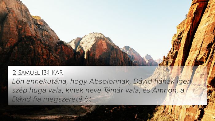 2 Sámuel 13:1 KAR Bible Verse Image