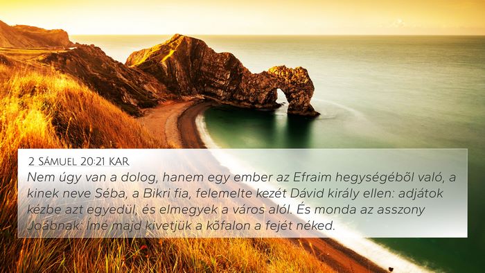 2 Sámuel 20:21 KAR Bible Verse Image