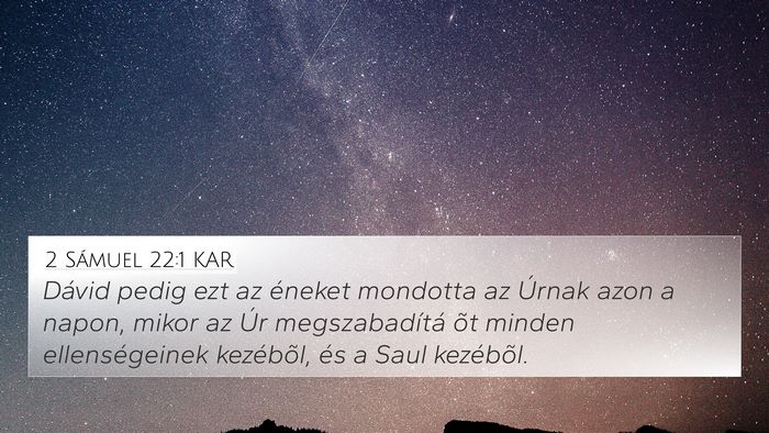 2 Sámuel 22:1 KAR Bible Verse Image