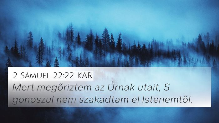 2 Sámuel 22:22 KAR 4K Wallpaper - Mert megõriztem az Úrnak utait, S gonoszul nem - 4K Wallpaper Bible Verse