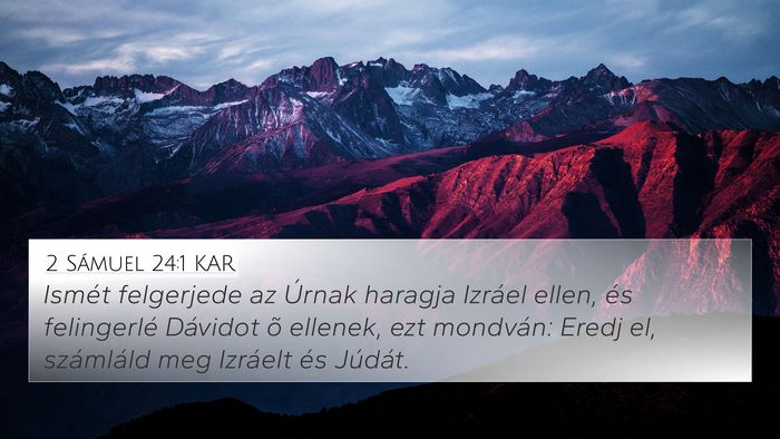2 Sámuel 24:1 KAR Bible Verse Image