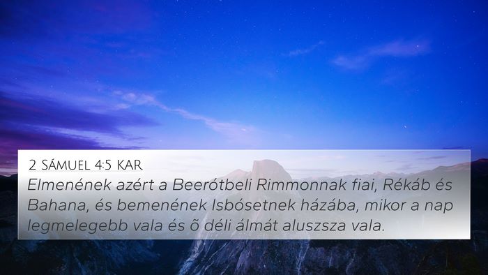 2 Sámuel 4:5 KAR Bible Verse Image