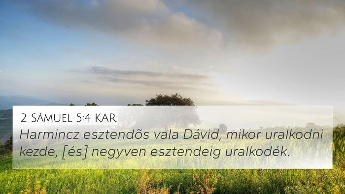2 Sámuel 5:4 KAR Bible Verse Image