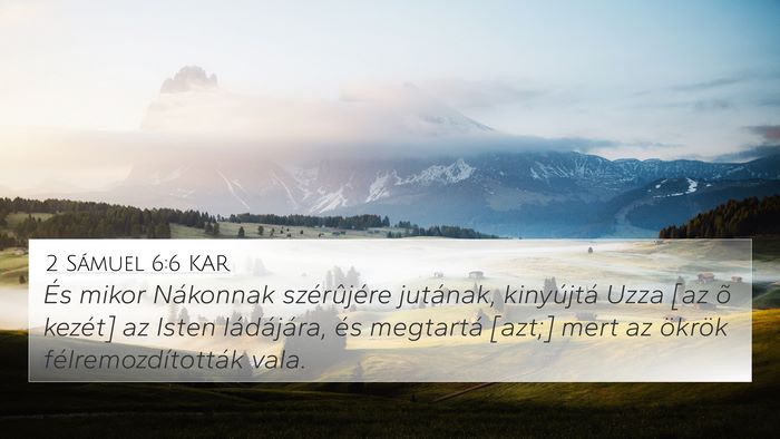 2 Sámuel 6:6 KAR 4K Wallpaper - És mikor Nákonnak szérûjére jutának, - 4K Wallpaper Bible Verse