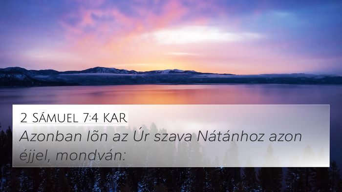 2 Sámuel 7:4 KAR Bible Verse Image