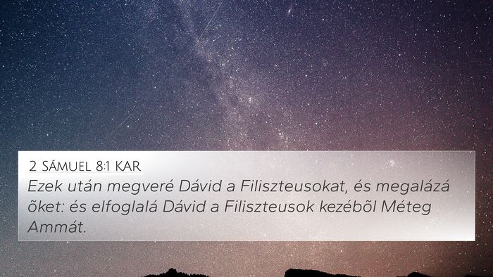 2 Sámuel 8:1 KAR Bible Verse Image