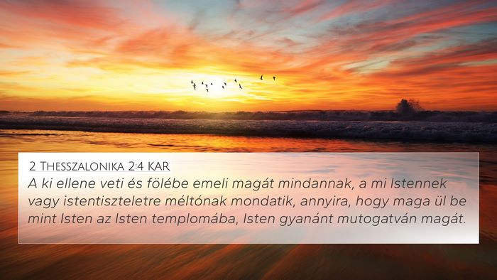 2 Thesszalonika 2:4 KAR Bible Verse Image