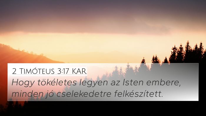 2 Timóteus 3:17 KAR Bible Verse Image