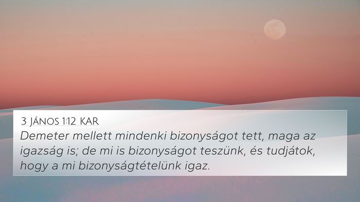 3 János 1:12 KAR Bible Verse Image