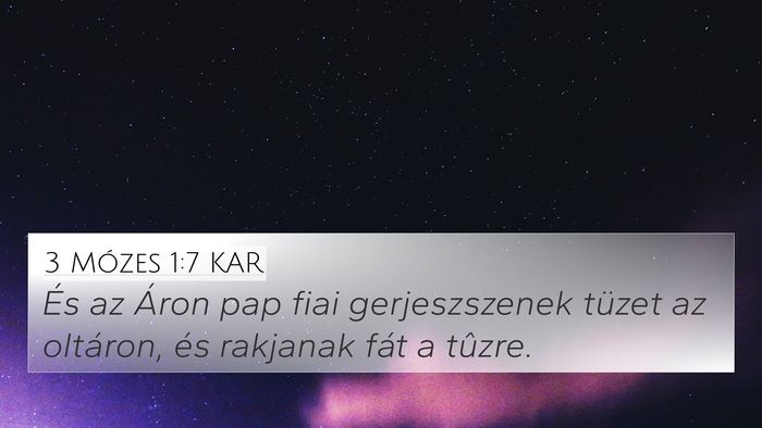 3 Mózes 1:7 KAR Bible Verse Image