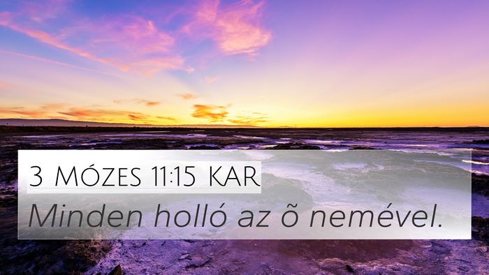 3 Mózes 11:15 KAR 4K Wallpaper - Minden holló az õ - 4K Wallpaper Bible Verse