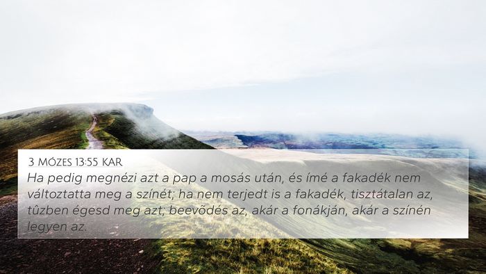 3 Mózes 13:55 KAR 4K Wallpaper - Ha pedig megnézi azt a pap a mosás után, és - 4K Wallpaper Bible Verse