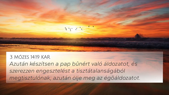 3 Mózes 14:19 KAR 4K Wallpaper - Azután készítsen a pap bûnért való - 4K Wallpaper Bible Verse