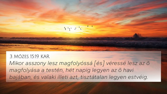 3 Mózes 15:19 KAR Bible Verse Image