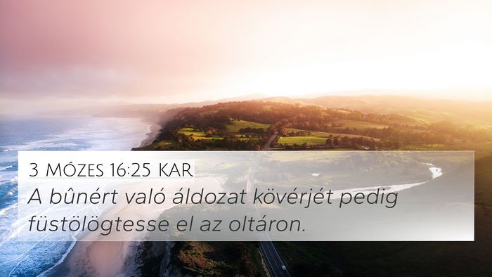 3 Mózes 16:25 KAR Bible Verse Image