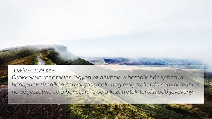 3 Mózes 16:29 KAR Bible Verse Image