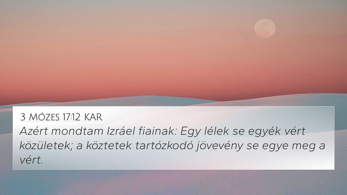 3 Mózes 17:12 KAR Bible Verse Image