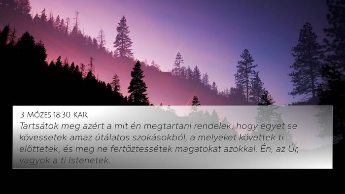 3 Mózes 18:30 KAR Bible Verse Image