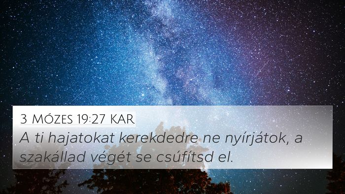 3 Mózes 19:27 KAR Bible Verse Image
