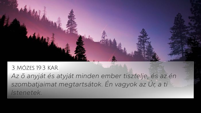 3 Mózes 19:3 KAR Bible Verse Image