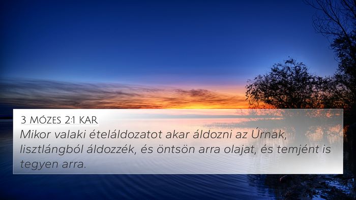 3 Mózes 2:1 KAR Bible Verse Image