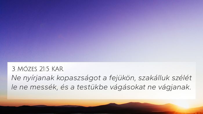 3 Mózes 21:5 KAR Bible Verse Image