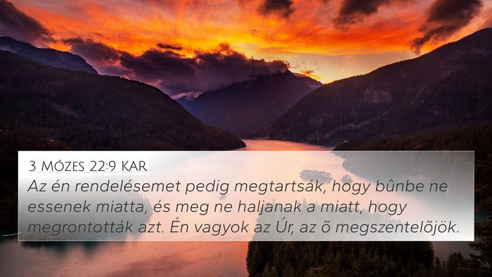 3 Mózes 22:9 KAR Bible Verse Image
