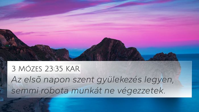 3 Mózes 23:35 KAR Bible Verse Image
