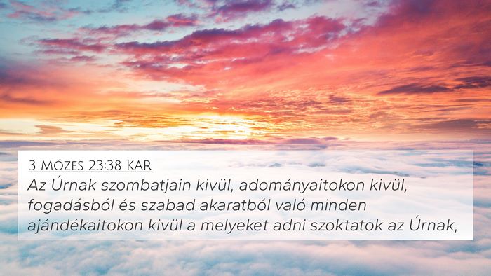 3 Mózes 23:38 KAR Bible Verse Image