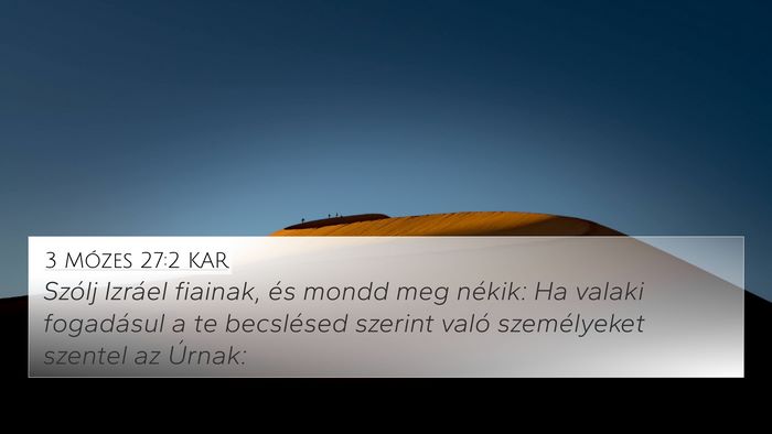 3 Mózes 27:2 KAR Bible Verse Image